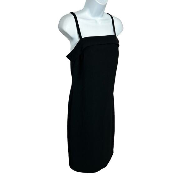 Vintage La Belle Womens Size 9 Black Midi Slip Dress Y2K Fairy 90's Dark Stretch - Picture 4 of 7